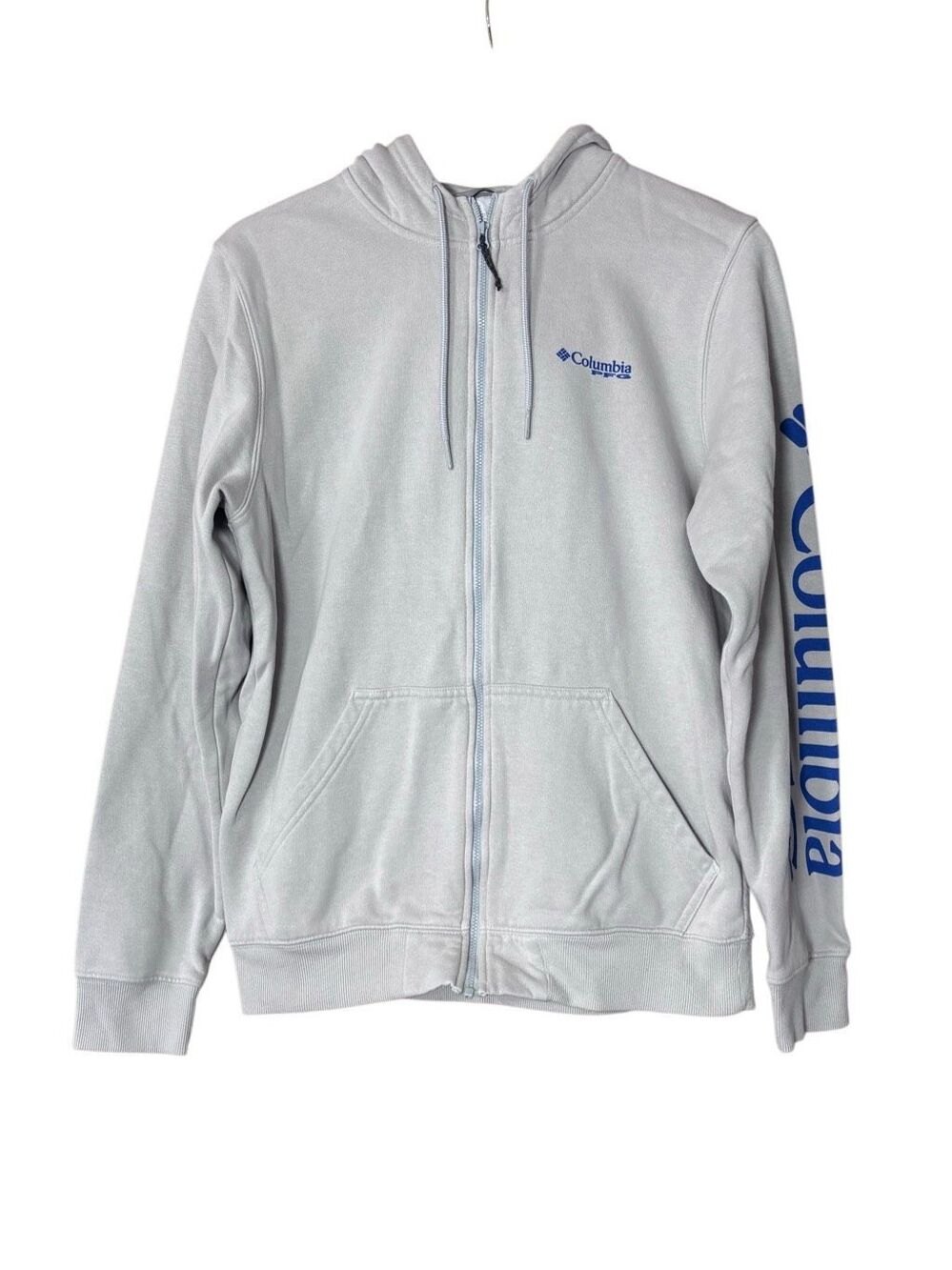 Columbia recharted hooded full zip sweater jacket Cirrus Grey small